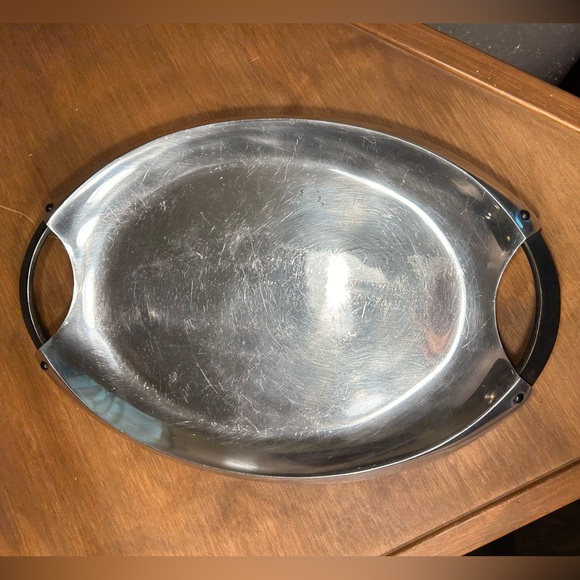 Dansk Rivet Aluminum Hollowware Serving Tray Marked: PT/MA - Picture 1 of 9
